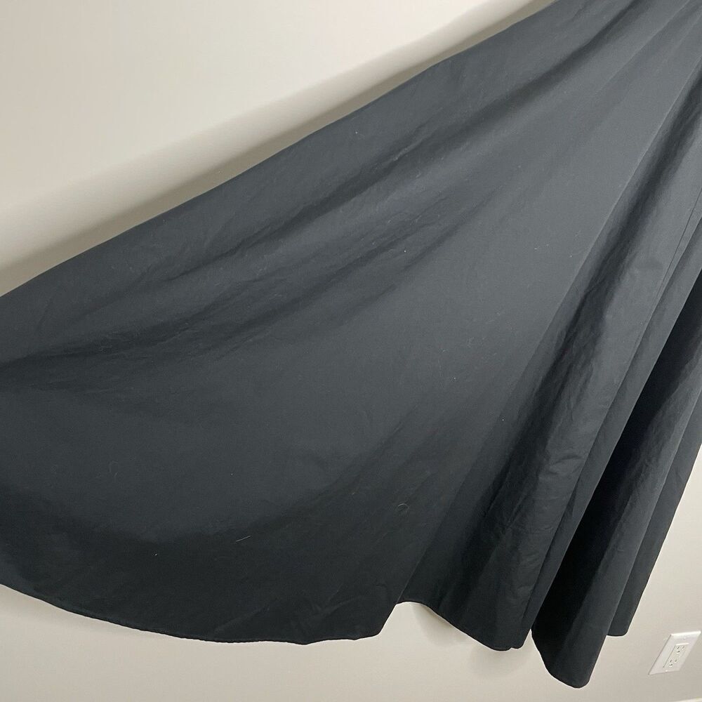 J.CREW Tank Midi Dress Women XXS Poplin Skirt NEW Black A-Line Pockets CA647 - Picture 8 of 16